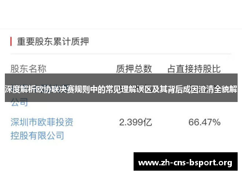 深度解析欧协联决赛规则中的常见理解误区及其背后成因澄清全貌解 深度解析欧协联决赛规则中的常见理解误区及其背后成因澄清全貌解
